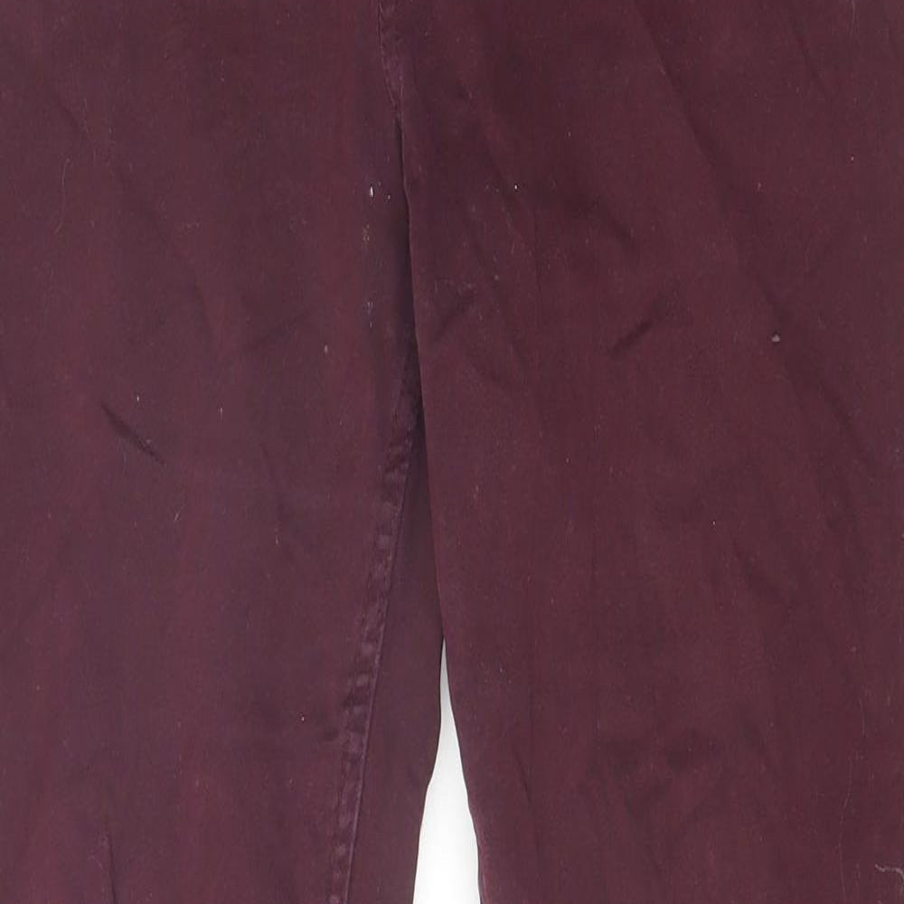 MANTARAY PRODUCTS Womens Red Cotton Skinny Jeans Size 14 L29 in Regular Zip