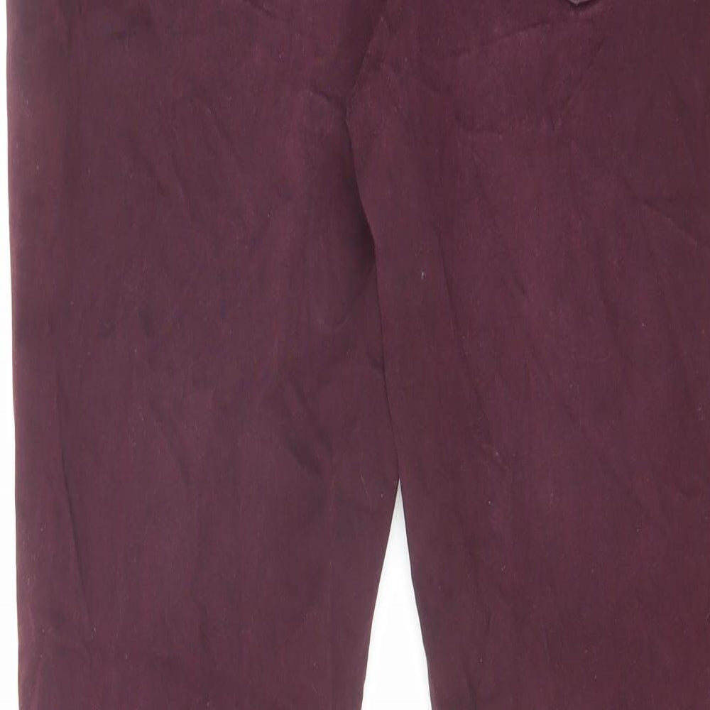 MANTARAY PRODUCTS Womens Red Cotton Skinny Jeans Size 14 L29 in Regular Zip