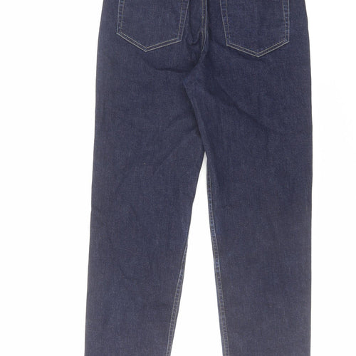 Liz Claiborne Womens Blue Cotton Straight Jeans Size 6 L26 in Regular Zip