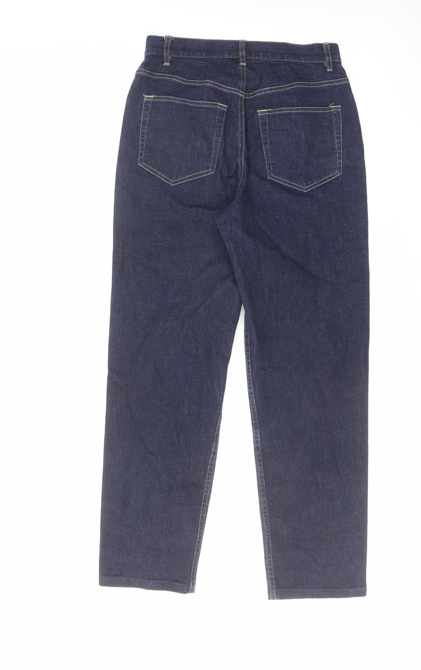 Liz Claiborne Womens Blue Cotton Straight Jeans Size 6 L26 in Regular Zip