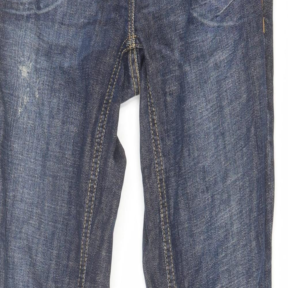 River Island Womens Blue Cotton Skinny Jeans Size 8 L30 in Regular Zip