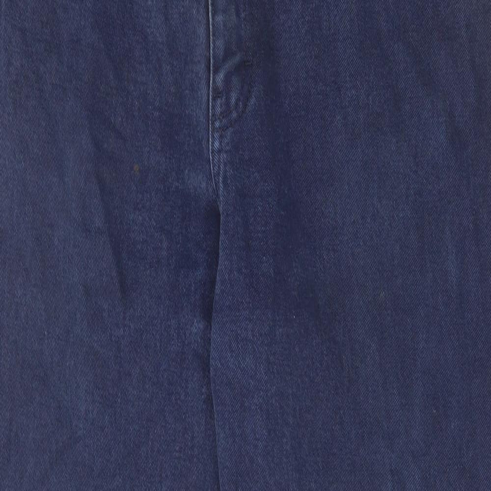 Giorgio Mens Blue Cotton Straight Jeans Size 36 in L29 in Regular Zip