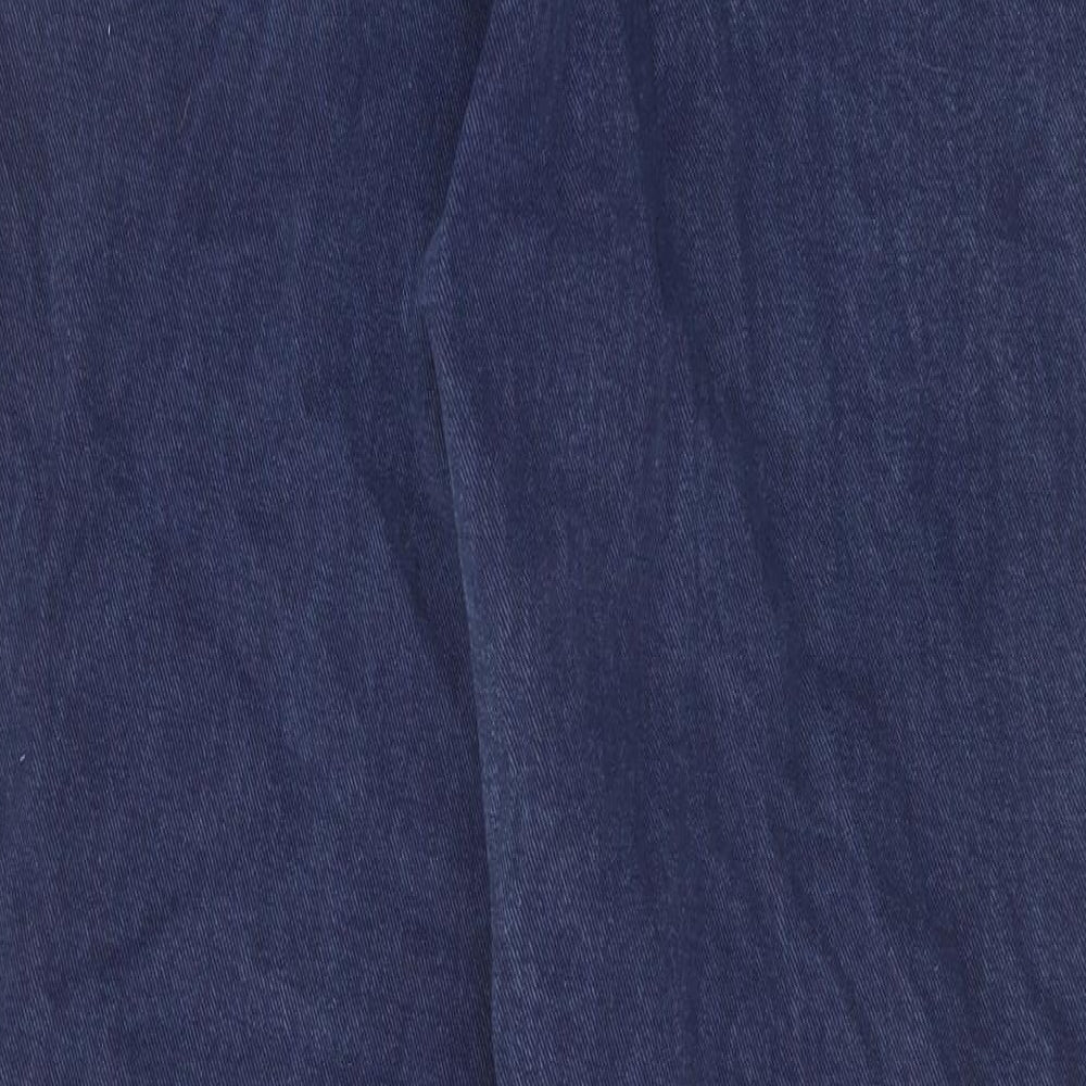 Giorgio Mens Blue Cotton Straight Jeans Size 36 in L29 in Regular Zip