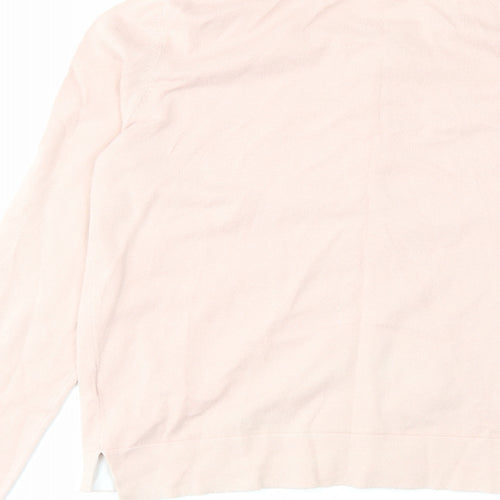 Boden Womens Pink Round Neck Cotton Cardigan Jumper Size M