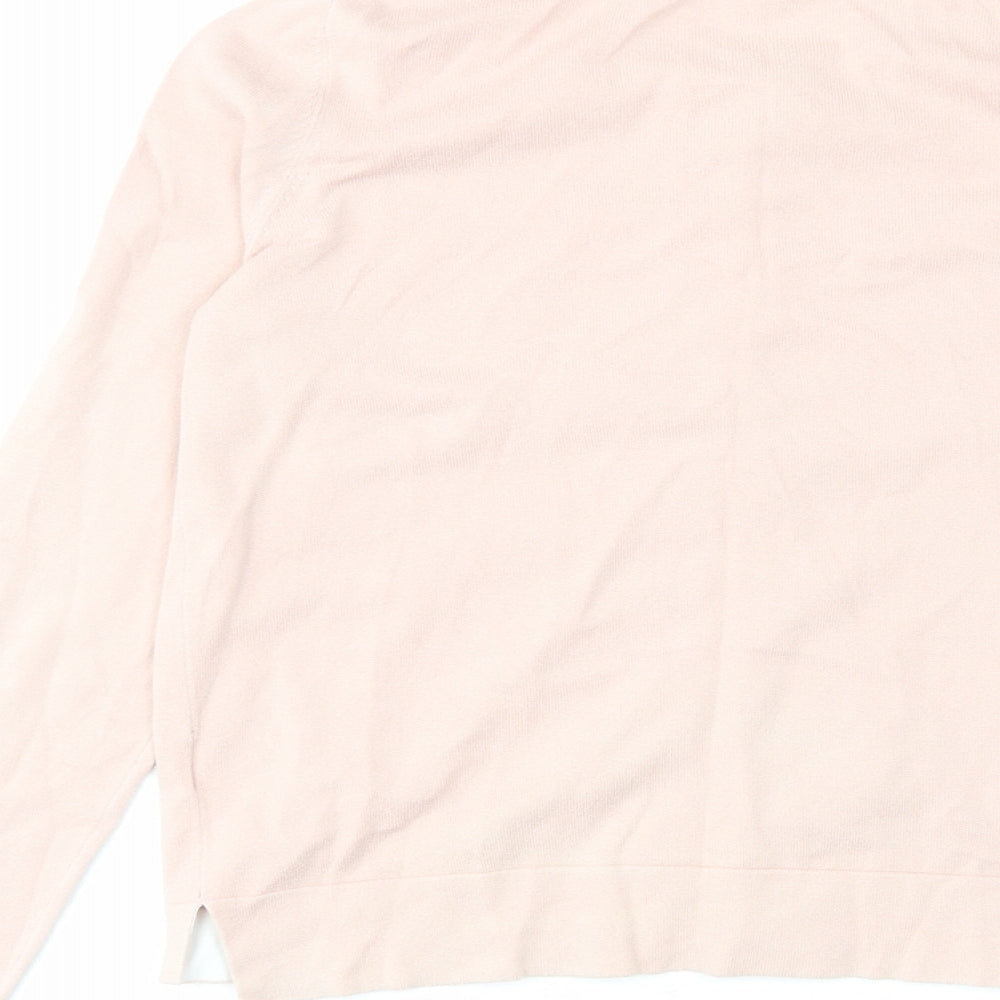 Boden Womens Pink Round Neck Cotton Cardigan Jumper Size M
