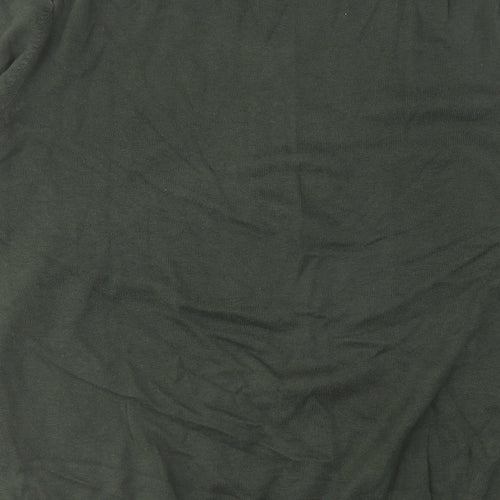 Marks and Spencer Mens Green V-Neck Cotton Pullover Jumper Size 2XL Long Sleeve