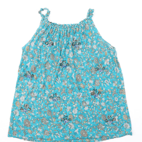 NEXT Womens Green Floral Viscose Camisole Tank Size 12 Scoop Neck