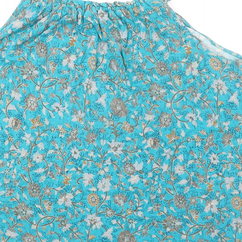 NEXT Womens Green Floral Viscose Camisole Tank Size 12 Scoop Neck