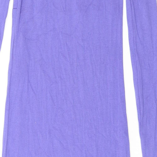mamalicious Womens Purple Lyocell Bodycon Size XS Scoop Neck Pullover