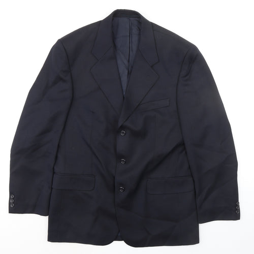 Burton Mens Blue Polyester Jacket Suit Jacket Size M Regular