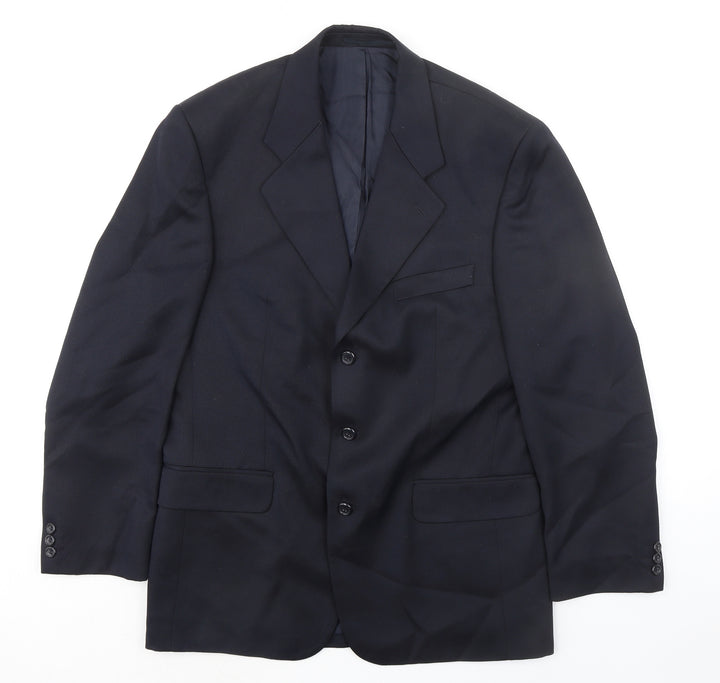 Burton Mens Blue Polyester Jacket Suit Jacket Size M Regular