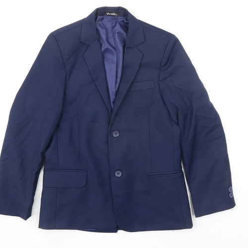 VivaKi Boys Blue Jacket Size 8 Years Button - Suit Jacket