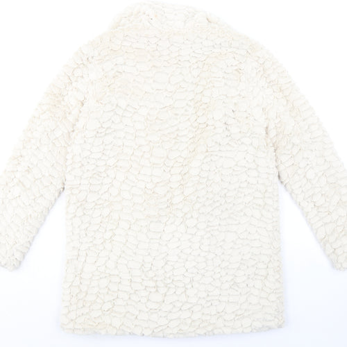 Dorothy Perkins Womens Ivory Jacket Size 10 Hook & Eye - Textured