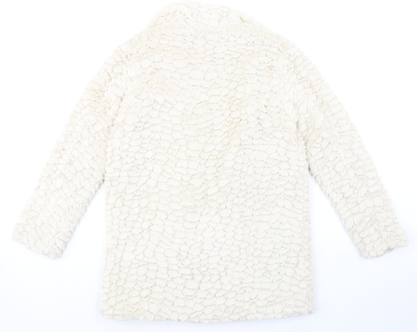 Dorothy Perkins Womens Ivory Jacket Size 10 Hook & Eye - Textured
