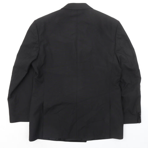 Daniel Drescott Mens Black Polyester Tuxedo Suit Jacket Size 40 Regular