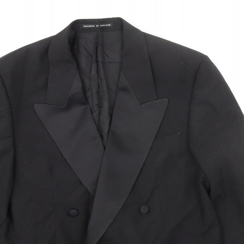 Daniel Drescott Mens Black Polyester Tuxedo Suit Jacket Size 40 Regular