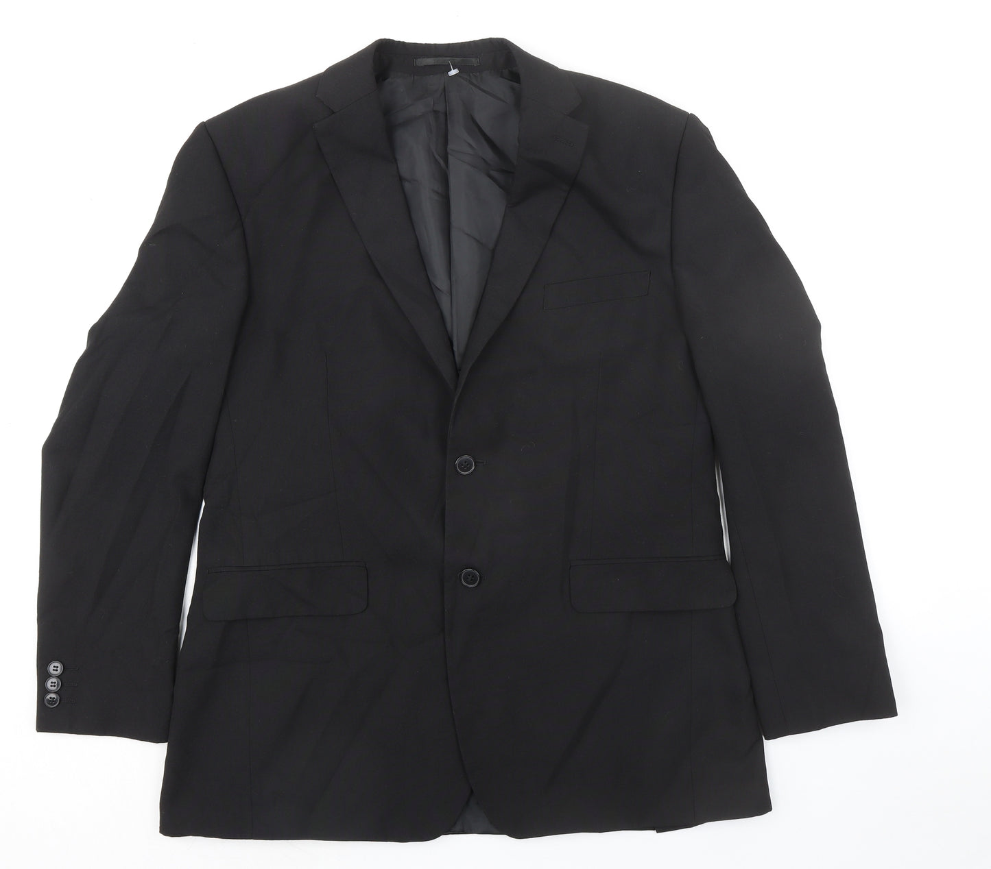 Thomas Nash Mens Black Polyester Jacket Suit Jacket Size 42 Regular