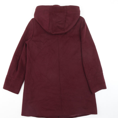 Marks and Spencer Womens Red Pea Coat Coat Size 14 Zip
