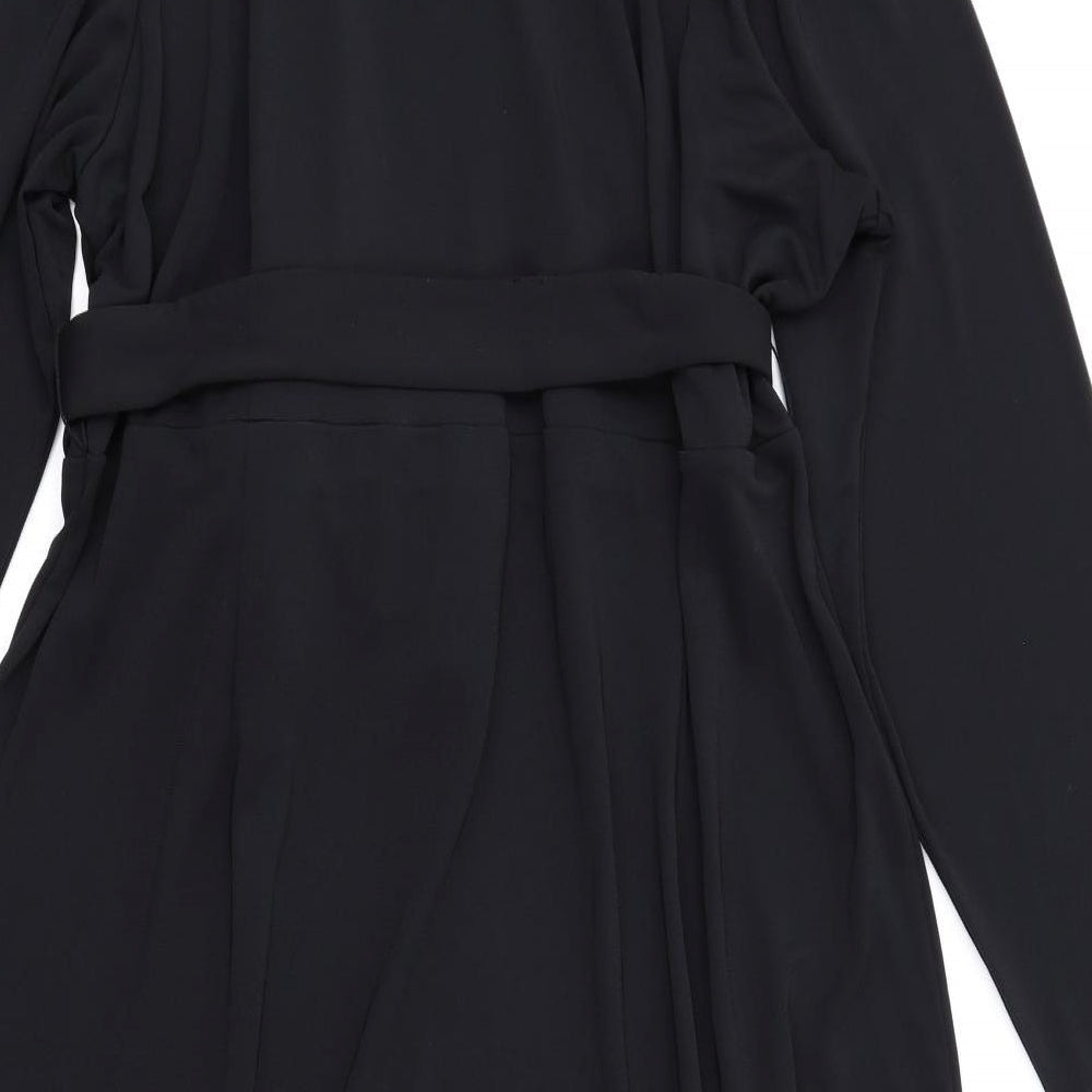 Marks and Spencer Womens Black Polyester A-Line Size 24 Round Neck Pullover