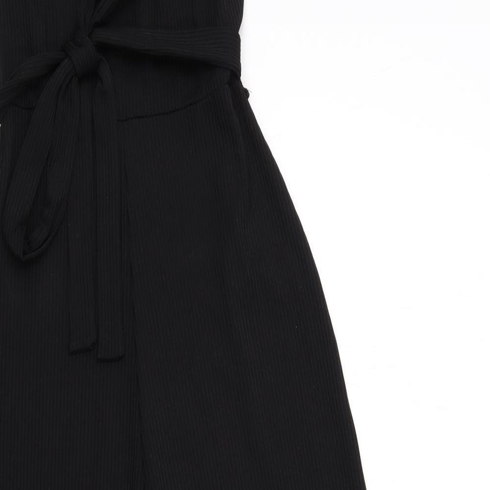 Miss Selfridge Womens Black Polyester Jumpsuit One-Piece Size 6 L22 in Pullover