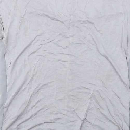 Armani Exchange Womens Grey Modal Basic Blouse Size S Scoop Neck - Embellished