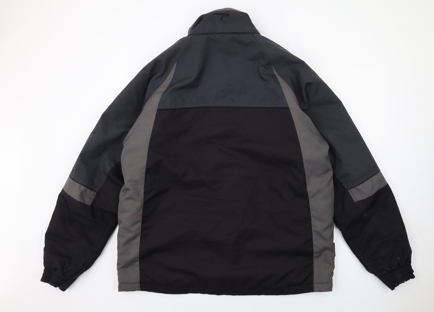 Parallel Mens Black Windbreaker Jacket Size XL Zip