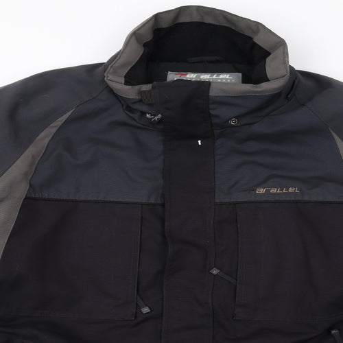 Parallel Mens Black Windbreaker Jacket Size XL Zip