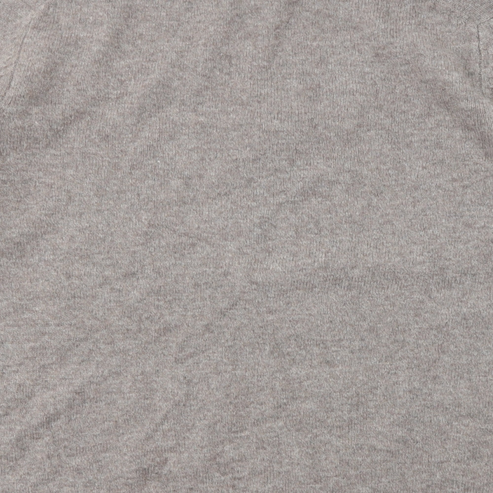 Marks and Spencer Mens Brown High Neck Wool Pullover Jumper Size XL Long Sleeve