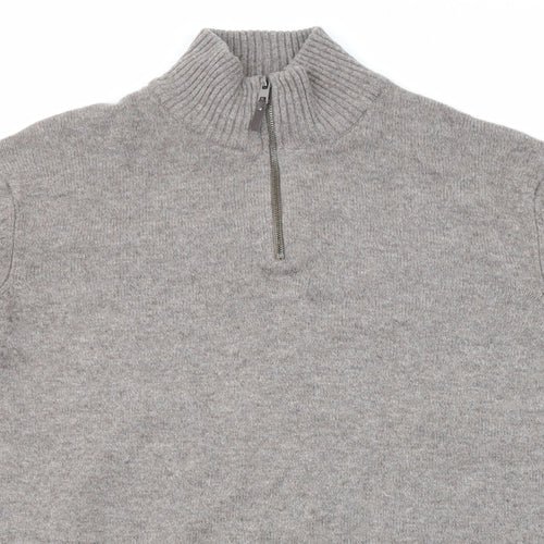 Marks and Spencer Mens Brown High Neck Wool Pullover Jumper Size 3XL Long Sleeve