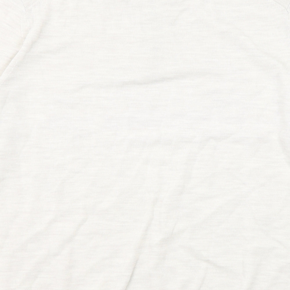 Autograph Mens Grey High Neck Wool Pullover Jumper Size L Long Sleeve