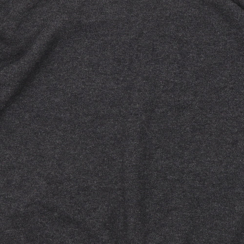 Glenmuir Mens Black Round Neck Wool Pullover Jumper Size L Long Sleeve