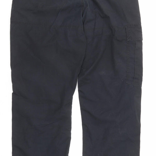 Craghoppers Mens Black Polyester Cargo Trousers Size 36 in L30 in Regular Zip