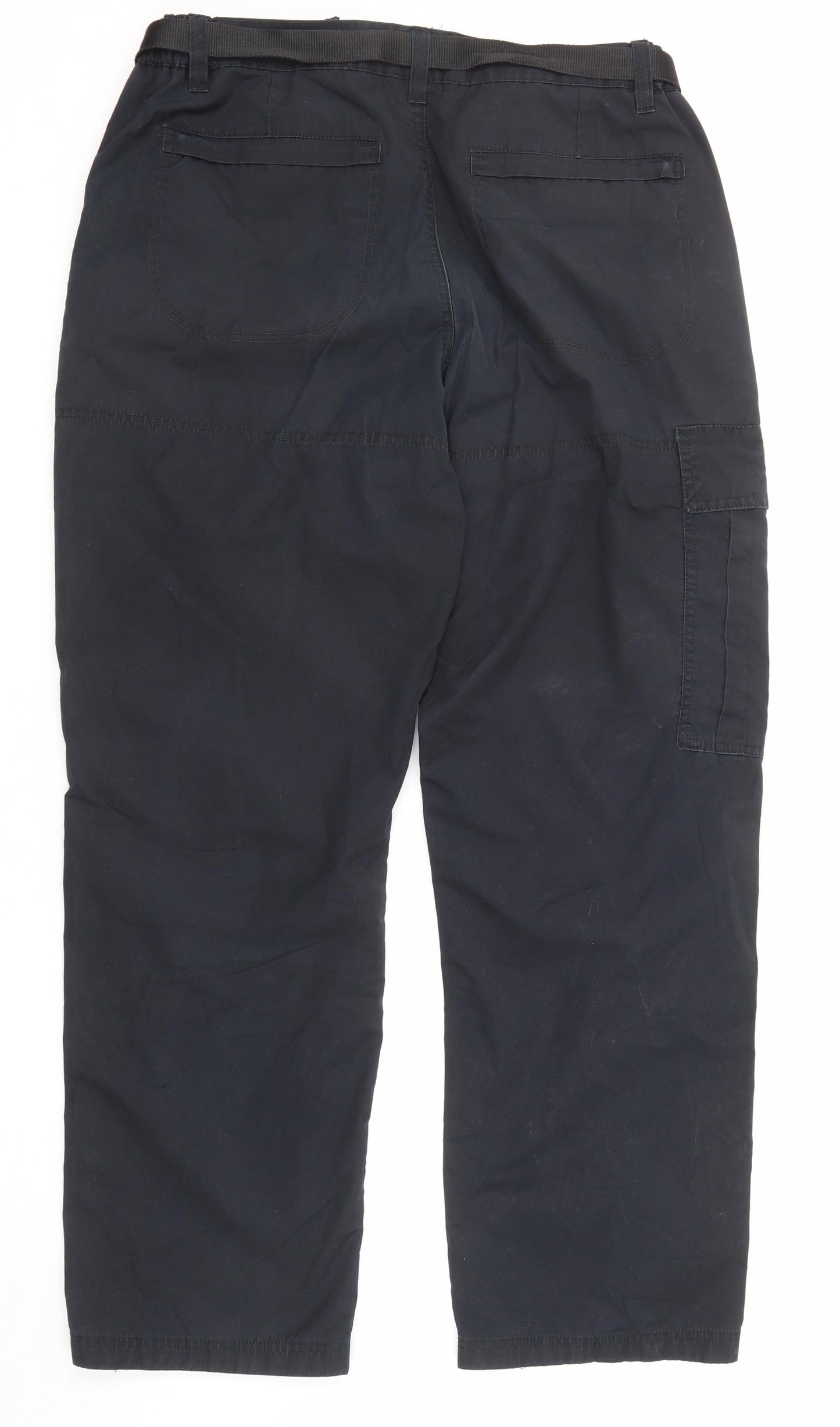 Craghoppers Mens Black Polyester Cargo Trousers Size 36 in L30 in Regular Zip