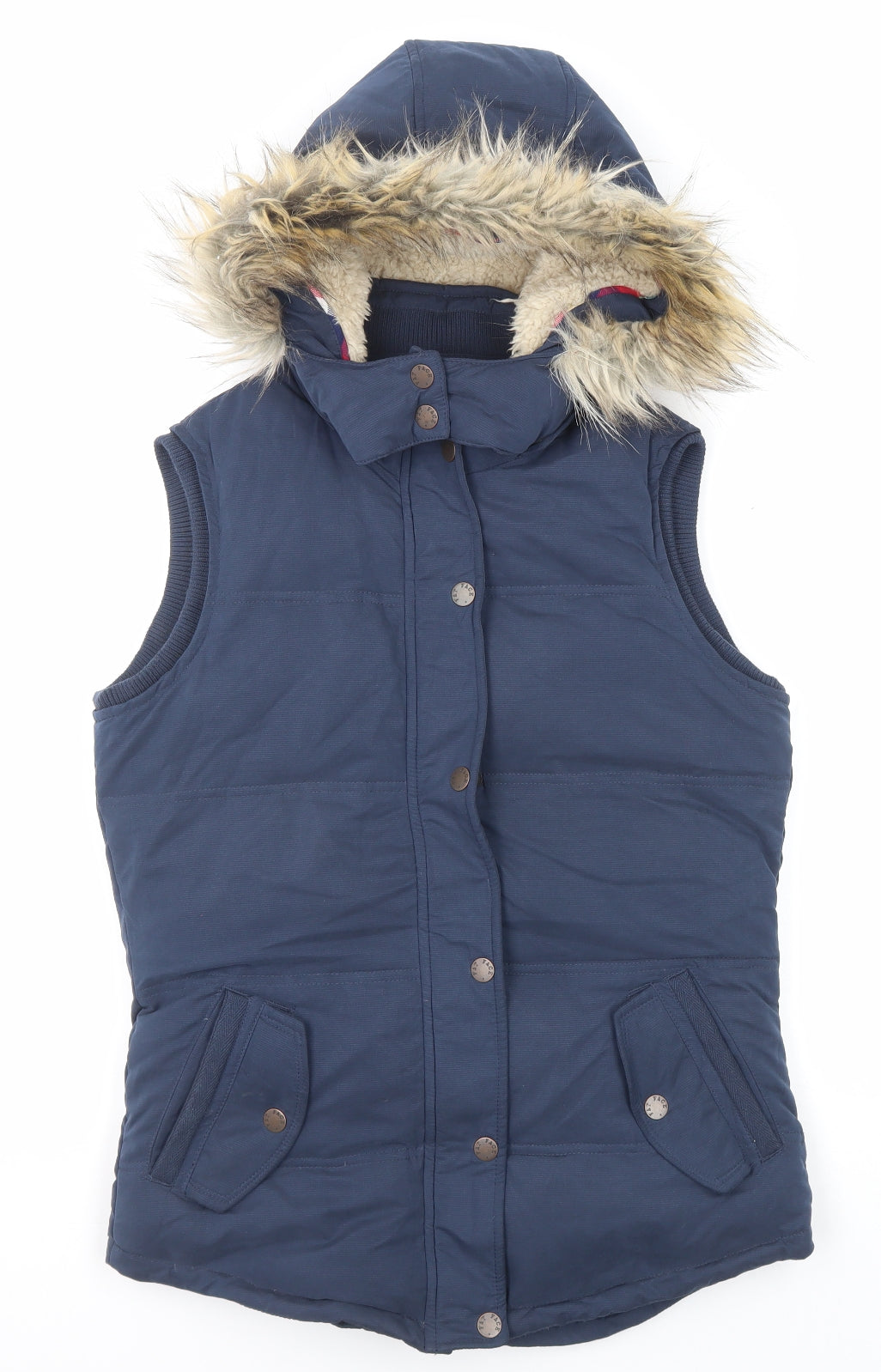 Fat Face Womens Blue Gilet Jacket Size 8 Zip
