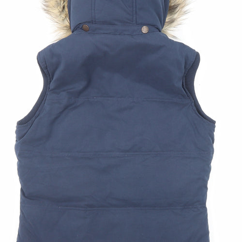 Fat Face Womens Blue Gilet Jacket Size 8 Zip