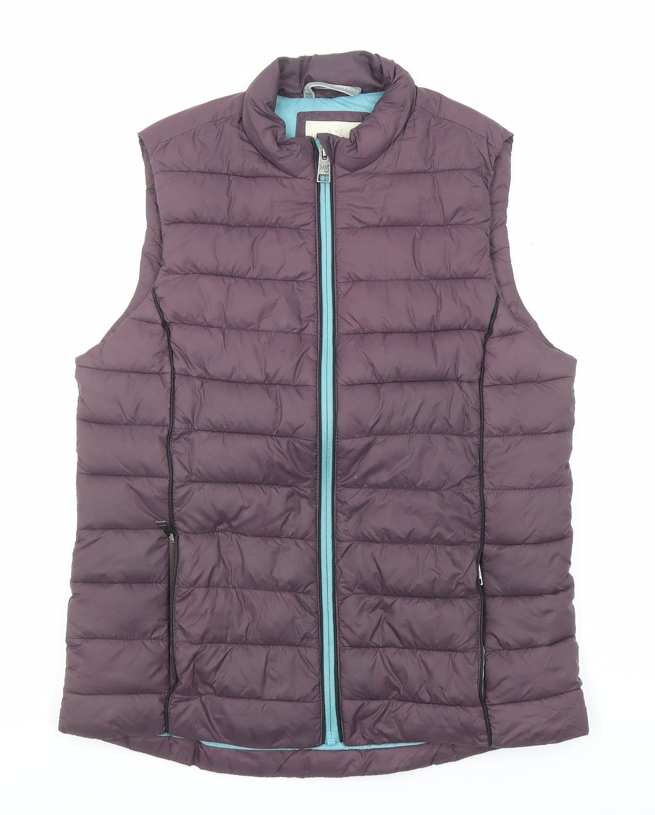 White Stuff Womens Purple Gilet Jacket Size 8 Zip