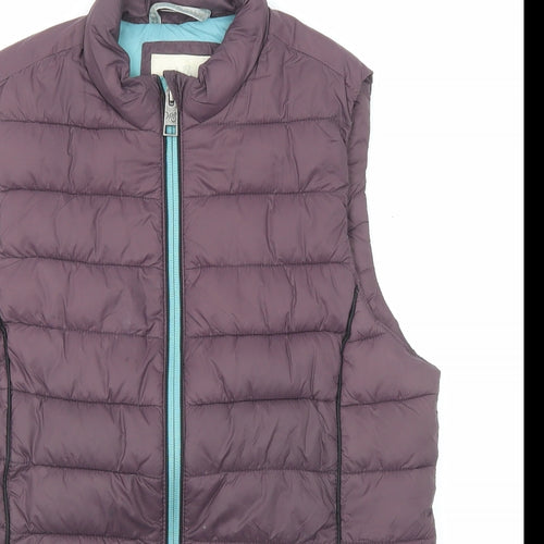 White Stuff Womens Purple Gilet Jacket Size 8 Zip