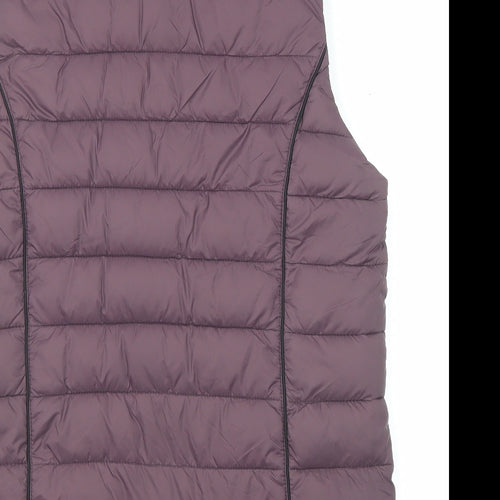 White Stuff Womens Purple Gilet Jacket Size 8 Zip
