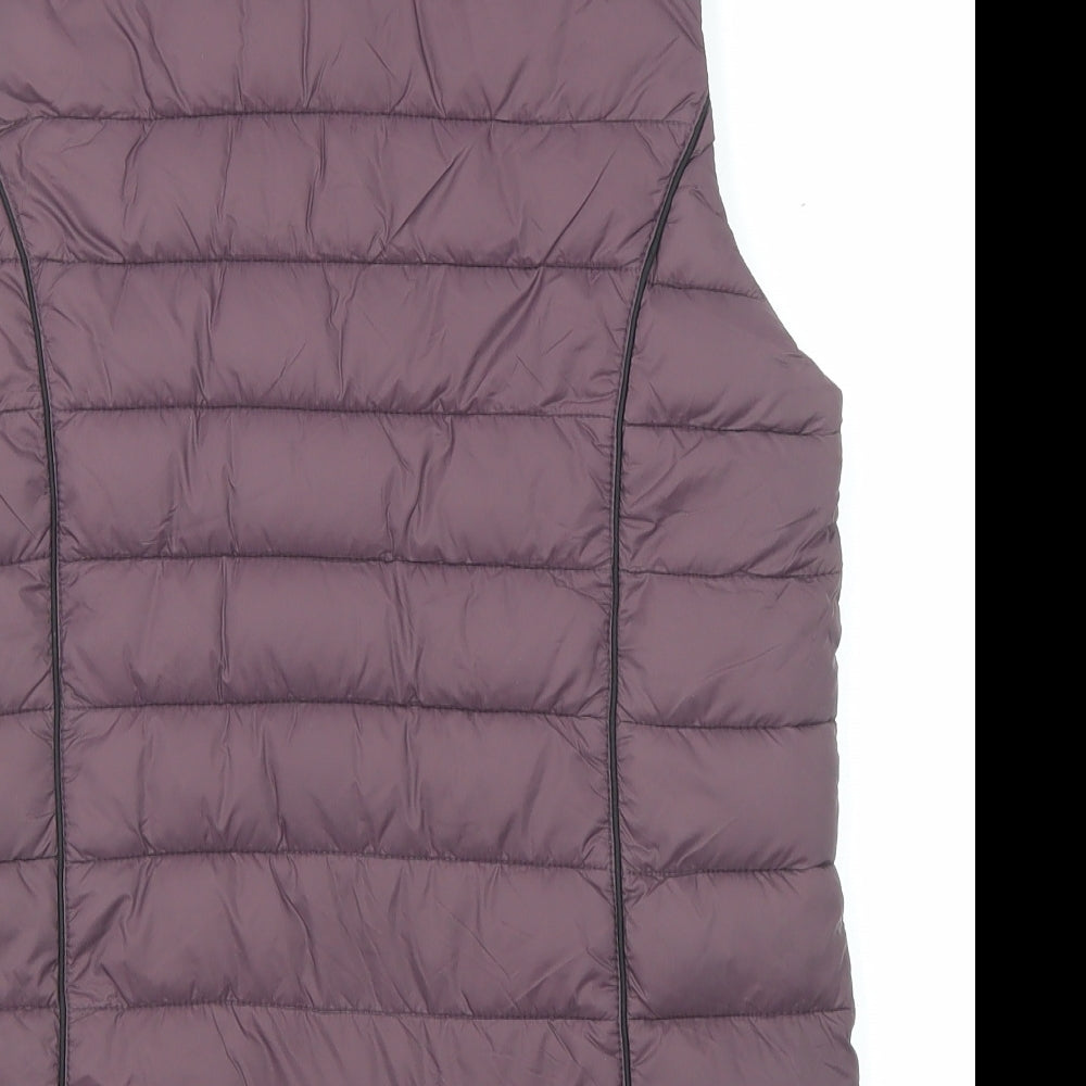White Stuff Womens Purple Gilet Jacket Size 8 Zip