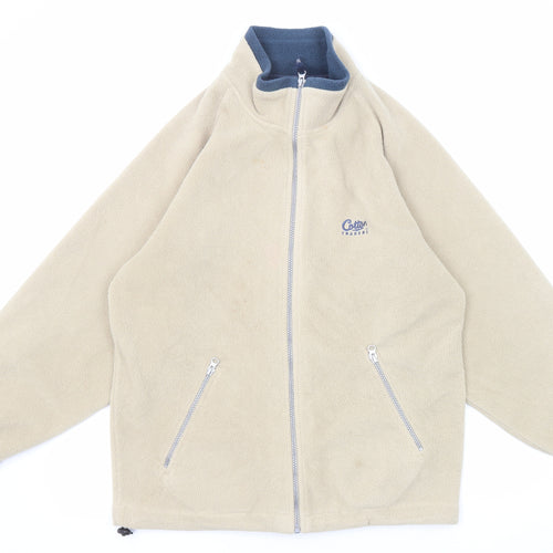 Cotton Traders Mens Beige Jacket Size S Zip