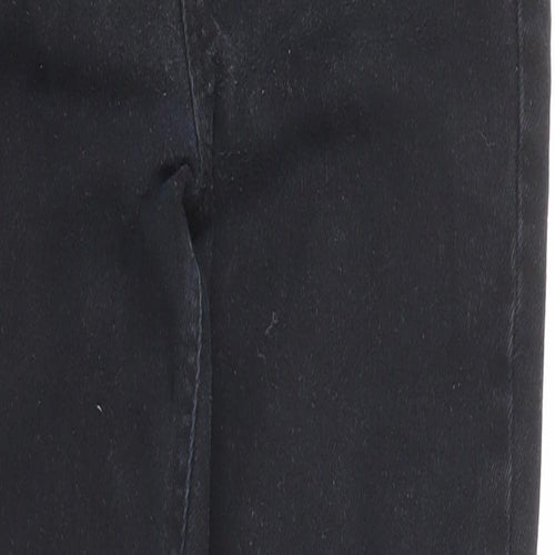 New Look Womens Black Cotton Skinny Jeans Size 12 L26 in Regular Zip