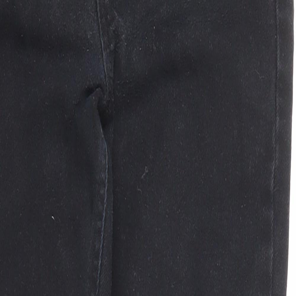 New Look Womens Black Cotton Skinny Jeans Size 12 L26 in Regular Zip