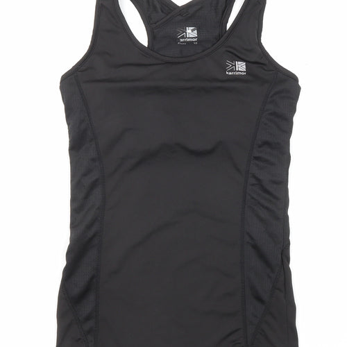 Karrimor Womens Black Polyester Basic Tank Size 10 Round Neck Pullover