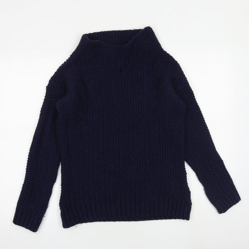 NEXT Womens Blue High Neck Acrylic Pullover Jumper Size M