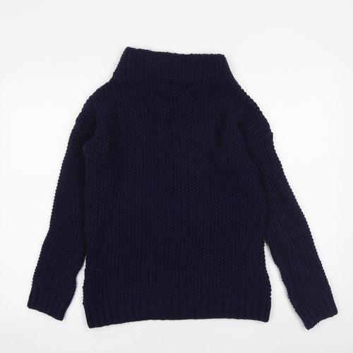 NEXT Womens Blue High Neck Acrylic Pullover Jumper Size M