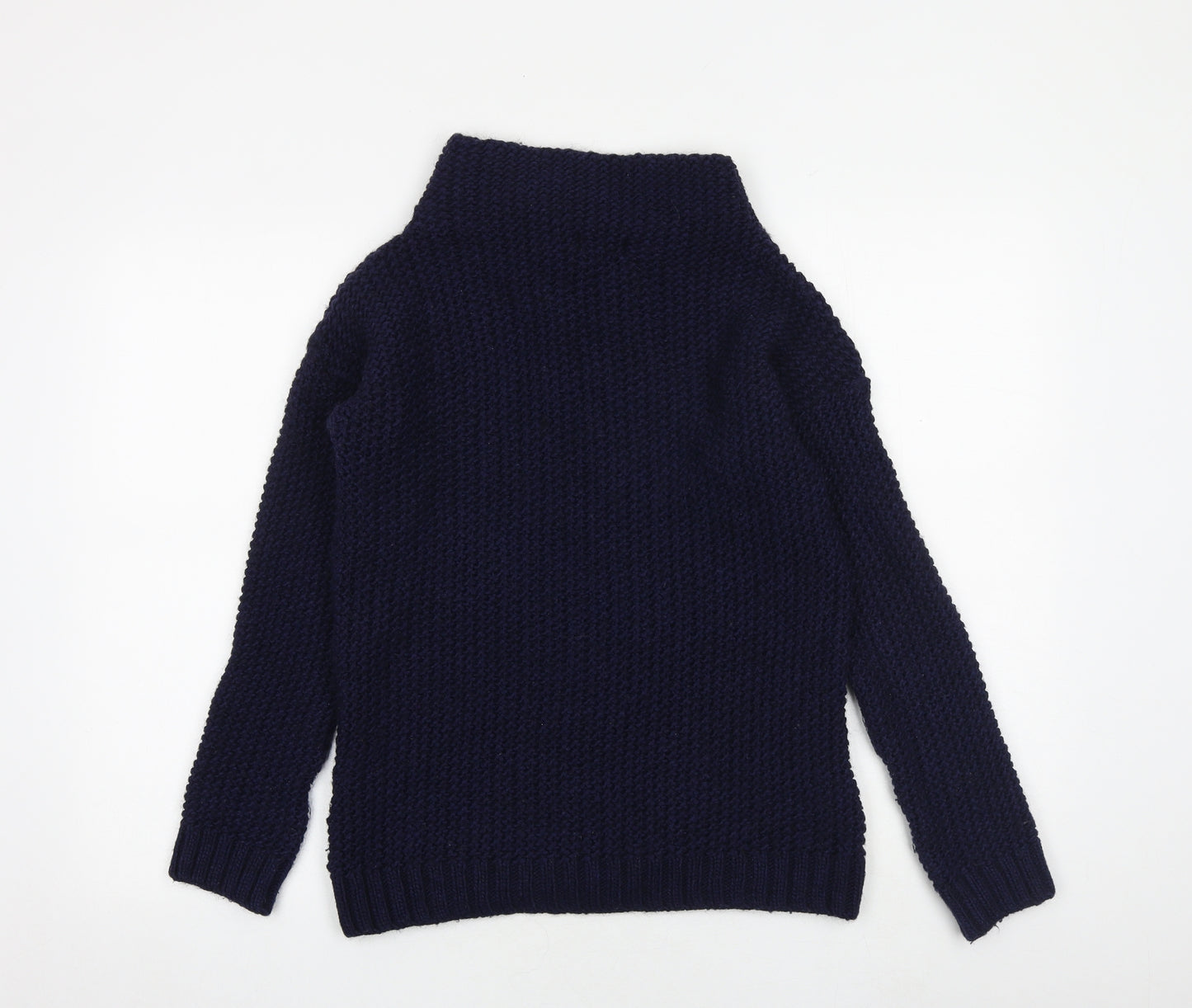 NEXT Womens Blue High Neck Acrylic Pullover Jumper Size M