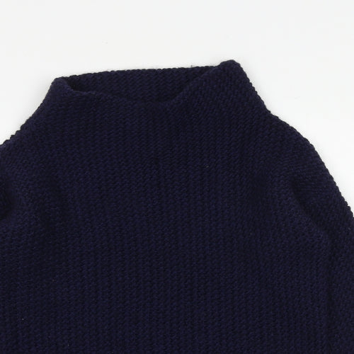 NEXT Womens Blue High Neck Acrylic Pullover Jumper Size M