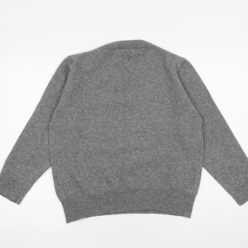 Cotswold Collection Womens Grey Round Neck Wool Pullover Jumper Size XL