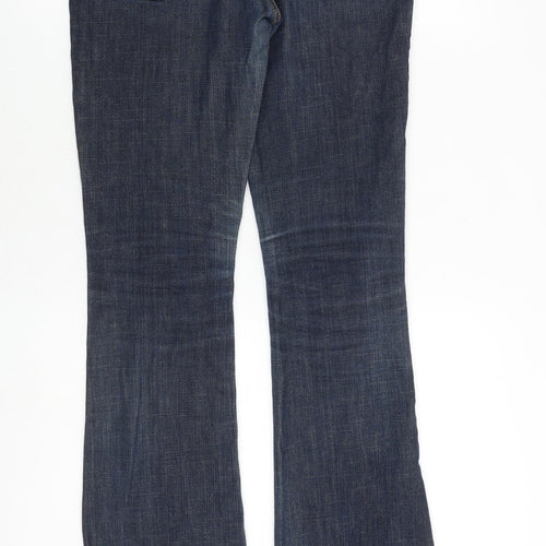 Ted Baker Womens Blue Cotton Bootcut Jeans Size 32 in L33 in Regular Zip