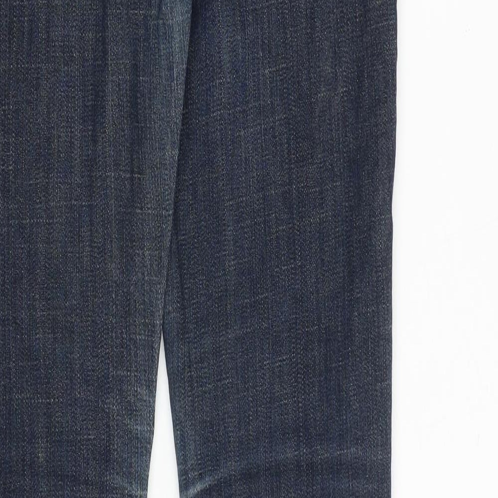Ted Baker Womens Blue Cotton Bootcut Jeans Size 32 in L33 in Regular Zip